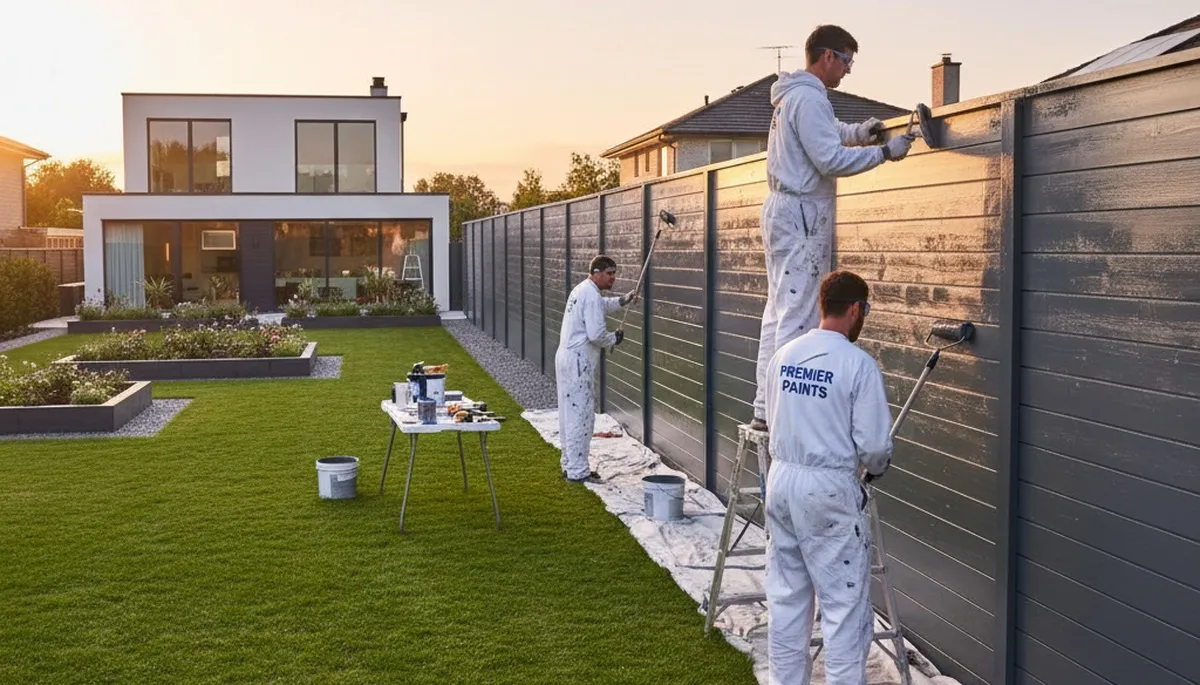 Fence painting service in Tucson, AZ protecting wood from sun, dust, and monsoon weather