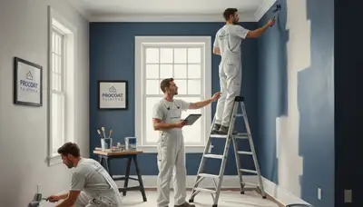 Interior house painting in Tucson, AZ by Tucson Paint Pros for a clean, modern room finish