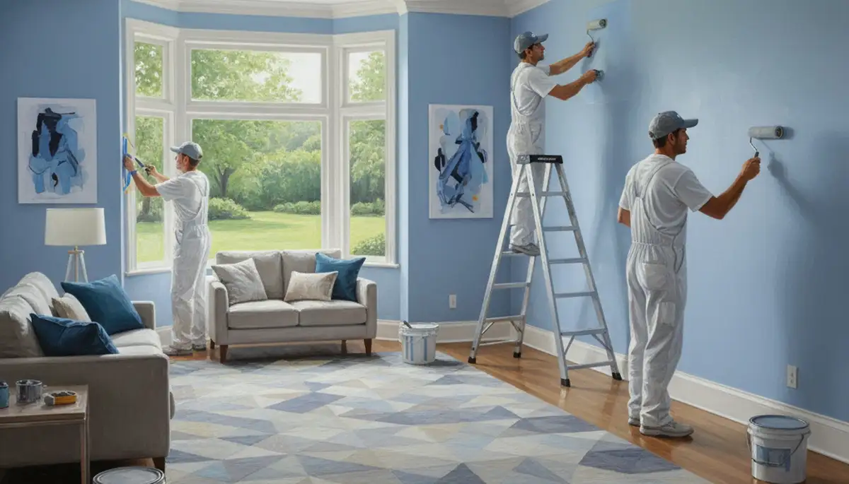 Interior house painting in Tucson, AZ by professional painters for desert homes