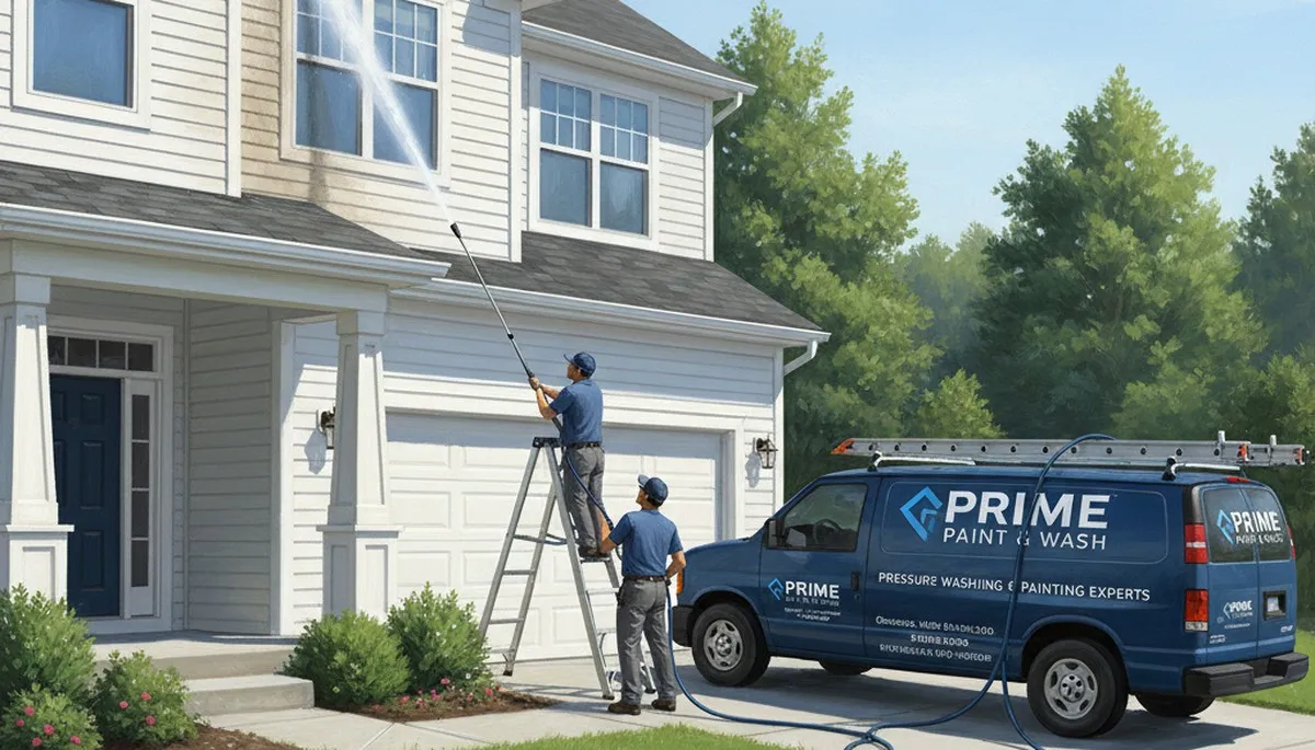 Vinyl siding pressure cleaning in Tucson, AZ for desert dust and grime removal